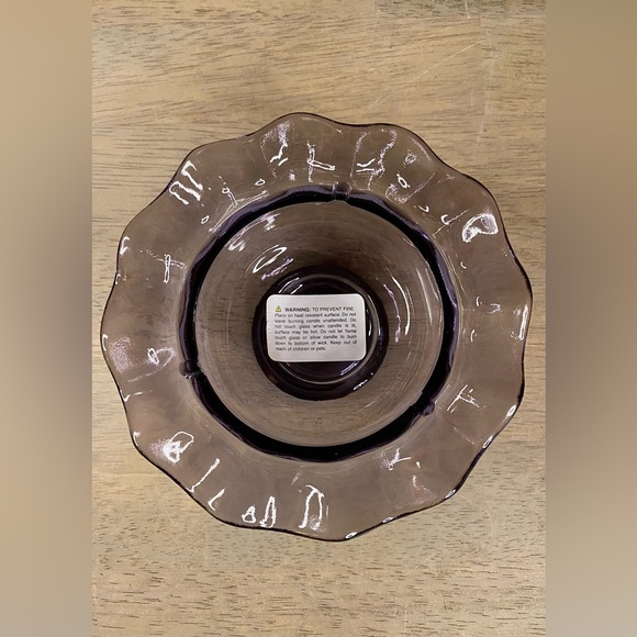 Fenton Fairy Light Very Rare Purple Ruffle Hand Painted Vine & Grapes Signed New - Picture 7 of 13